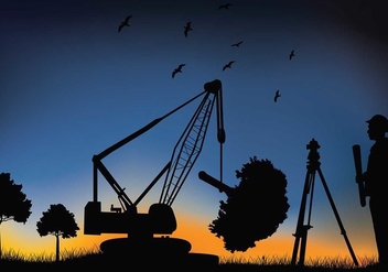 Surveyor Crane Free Vector - Kostenloses vector #414955